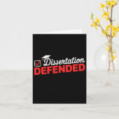 ディセレーションがPhd大学院生Phd卒業を擁護 カード (黄色い花)