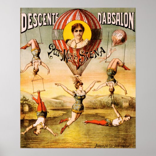 ディゼントD'アブサロン恋しく思シエナアクロバティック・サーカス ポスター (正面)