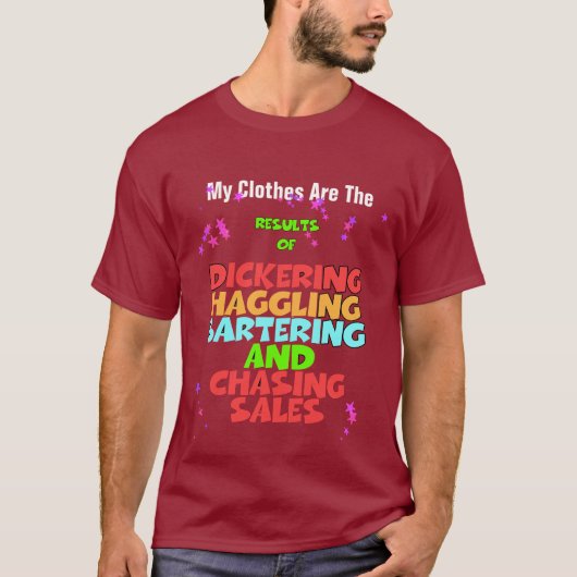 ディッカリングの毛むくじゃらのマルーン Tシャツ (正面)