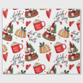 ディッキザホールズフードクリスマスおもしろい ラッピングペーパー (フラット)