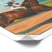 ディック・ウェルズヴィンテージ競馬 ポスター (角)