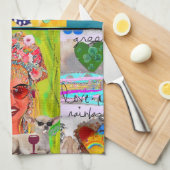 ディッシュタオル私の感情的な支持犬 キッチンタオル (四つ折り)