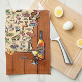 ディッシュタオル – Wisconsin夕食クラブマップ キッチンタオル (四つ折り)