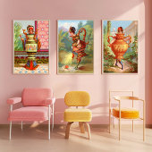 ディッシュダーリングドラゴンレディーアートプリント ポスター