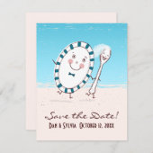 ディッシュ＆スプーン　結婚式の日程をお知らせ セーブザデート (正面/裏面)