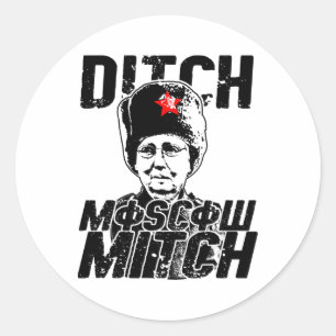 ディッチMoscow Mitch Mcconnell - Vote 2020 Resist ラウンドシール