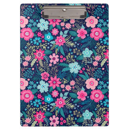ディッツィーピンクターコイズ花 |フラワークリップボード クリップボード