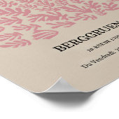 ディッテル赤面ピンクマティッズリーフウォールアート写真 ポスター (角)