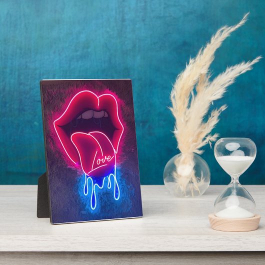 ディッピング唇ネオンのサイン、垂れ下がった愛Ledのサイン、wa フォトプラーク (側面)