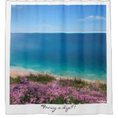 ディッファンシープ?コーニッシュクリフトップビューシーピンクス シャワーカーテン (正面)