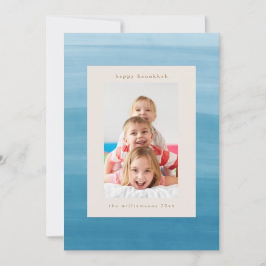 ディップグラデーションダイ海ブルーハヌカー写真 シーズンカード (正面)