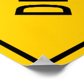 ディップハイウェイ警告標識 ポスター (角)