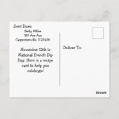 ディップフランスのサンドイッチレシピカード ポストカード (裏面)