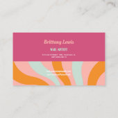 ディップ旋回パターンネイルサロン 名刺 (裏面)