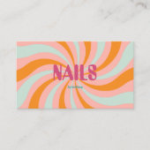 ディップ旋回パターンネイルサロン 名刺 (正面)