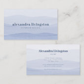 ディップ染料の水色ネイビーグラデーションブルー水色 名刺 (正面/裏面)