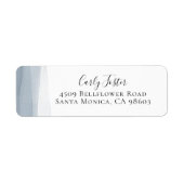 ディップ染料ブルー水彩差出人住所 ラベル (正面)