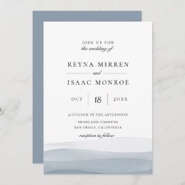 ディップ染料ブルー水結婚彩ズ 招待状