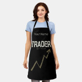 ディップ買デイトレーダーと暗号通貨 エプロン (着用した状態)