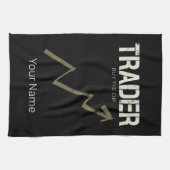 ディップ買デイトレーダーと暗号通貨 キッチンタオル (横)