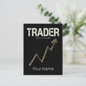 ディップ買デイトレーダーと暗号通貨 ポストカード (スタンド正面)