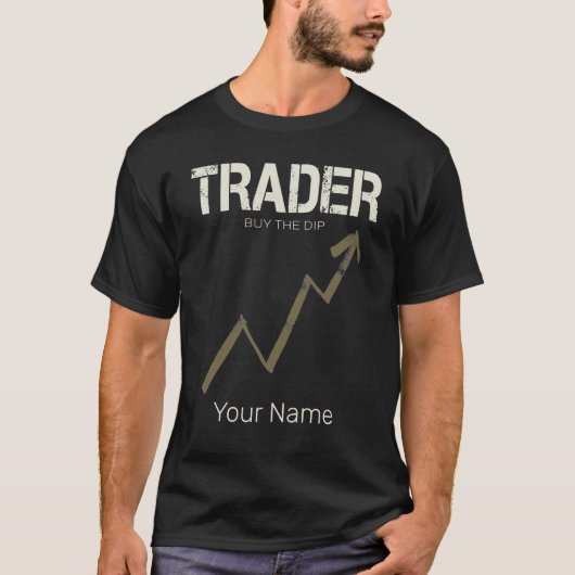 ディップ買デイトレーダーと暗号通貨 Tシャツ (正面)