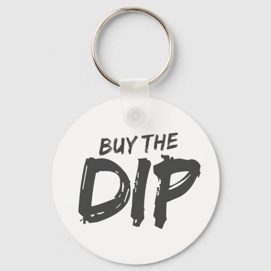 ディップ買ブラックプリントキーチェーン キーホルダー (正面)