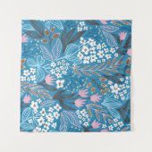 ディツィーフローラル:ヴィンテージスプリングデザイン タペストリー (正面(横))