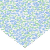 ディティかわいらしーブルー緑の白いペリウィンクル花 テーブルクロス (アングル)