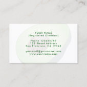 ディティアン栄養士アボカドのロゴ名刺 名刺 (裏面)