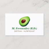 ディティアン栄養士アボカドのロゴ名刺 名刺 (正面)