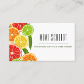 ディティアン栄養士カラフルシトラスフレッシュフルーツ 名刺 (正面)