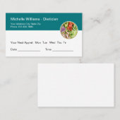 ディティシャン栄養士アポイントメント名刺 予約カード (正面/裏面)