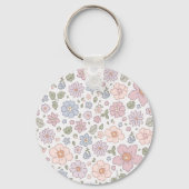 ディティパーソナライズされたフローラベイビーシャワーキーチェーン キーホルダー (裏面)