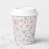 ディティパーソナライズされたフローラベビーシャワー紙カップ 紙コップ (裏面)