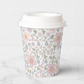 ディティパーソナライズされたフローラベビーシャワー紙カップ 紙コップ (右)