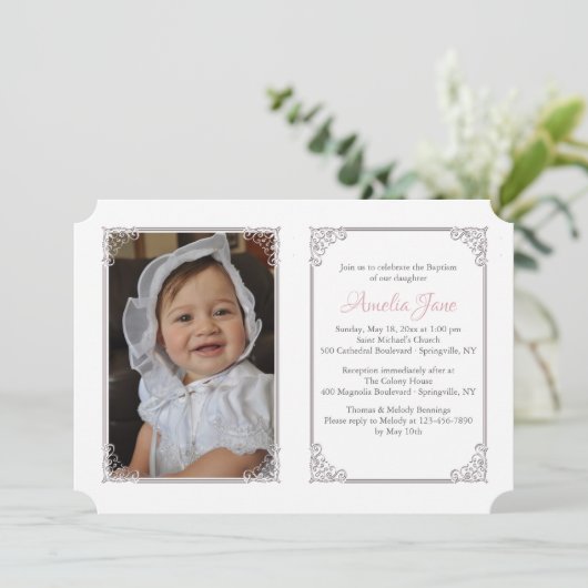 ディテイルコーナー写真バプティスマ招待状 招待状 (スタンド正面)