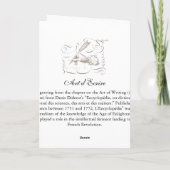 ディデロー百科事典の書アート・デクリール カード (裏面)