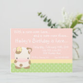 ディドルズファモーーム – カウ誕生日招待状 招待状 (スタンド正面)