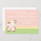ディドルズファモーーム – カウ誕生日招待状 招待状 (正面/裏面)