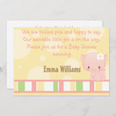 ディドルズファームピグベビーシャワー招待状 招待状 (正面/裏面)