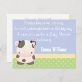 ディドルズファームモーカウベビーシャワー招待状 招待状 (正面/裏面)