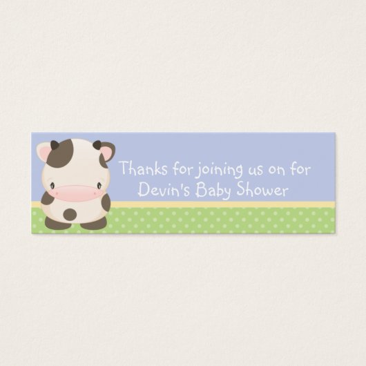 ディドルズファームモー – カウベビーシャワーメッセージカードB (正面)