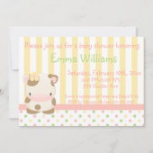 ディドルズファーモーム-牛ベビーシャワー招待状4 招待状 (正面)