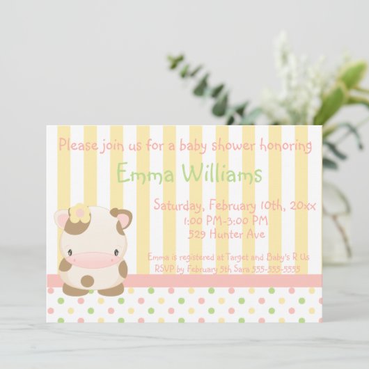 ディドルズファーモーム-牛ベビーシャワー招待状4 招待状 (スタンド正面)