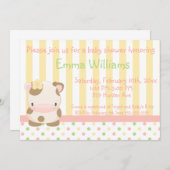 ディドルズファーモーム-牛ベビーシャワー招待状4 招待状 (正面/裏面)