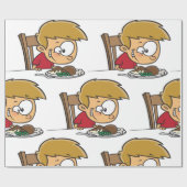 ディナおもしろいーに興奮した漫画の少年 ラッピングペーパー (フラット)