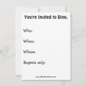 ディナおもしろいーパーティの招待状「斑点」 招待状 (裏面)