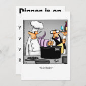 ディナおもしろいー招待状「斑点」ユーモア 招待状 (正面/裏面)