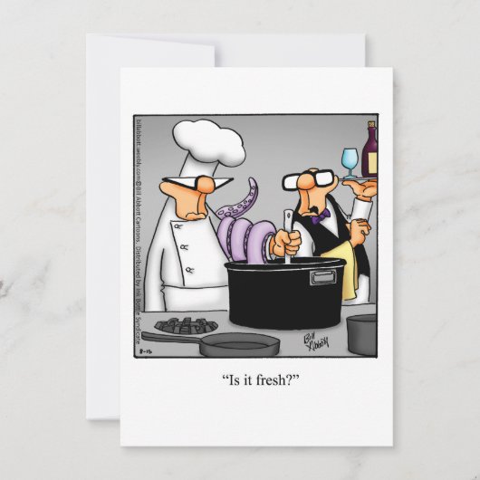 ディナおもしろいー招待状「斑点」ユーモア 招待状 (正面)